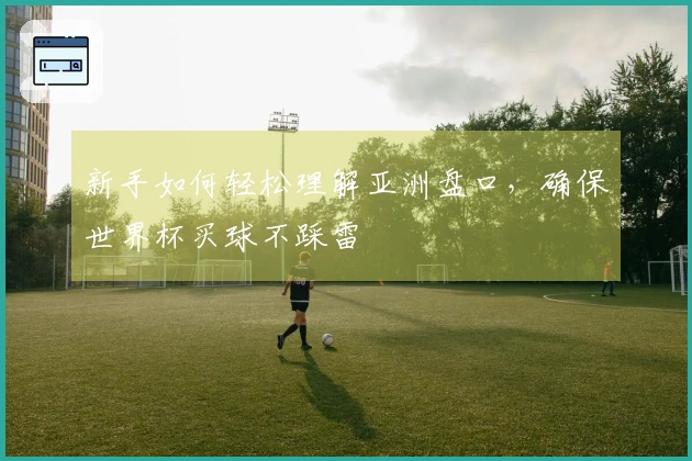 新手如何轻松理解亚洲盘口，确保世界杯买球不踩雷