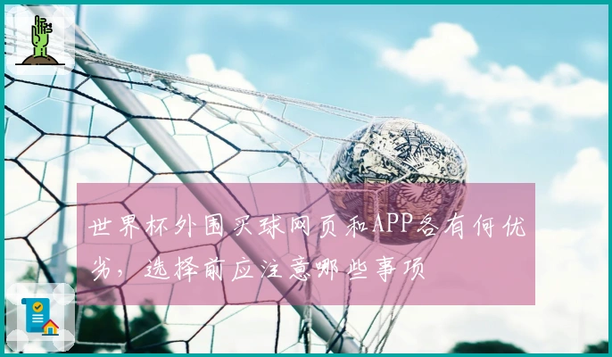 世界杯外围买球网页和APP各有何优劣，选择前应注意哪些事项
